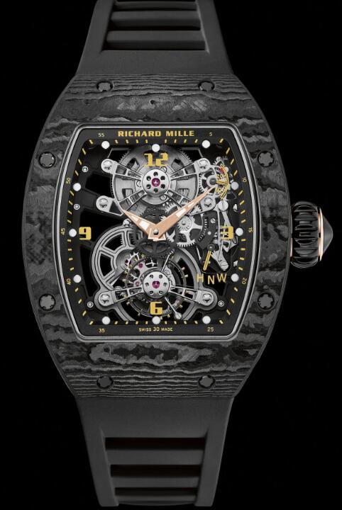 Replica Richard Mille RM 17-01 Black NTPT Tourbillon Watch